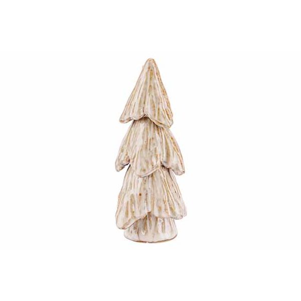 Kerstboom Bruin 6x6xh14cm Porselein  