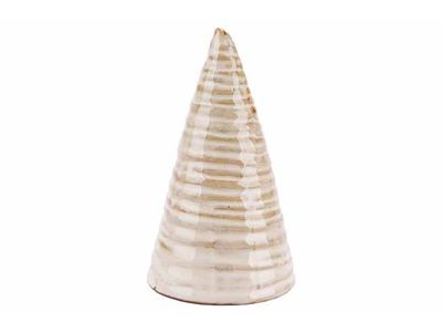 Kerstboom Spiral Bruin 8x8xh14cm Porsele In
