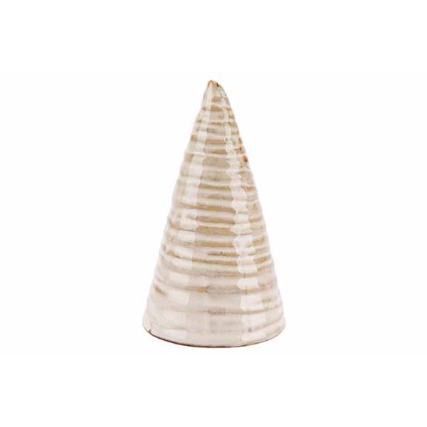 Kerstboom Spiral Bruin 8x8xh14cm Porsele In 