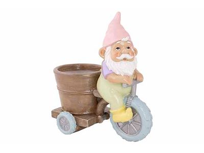 Kabouter Bicycle Planter Basket Multi-kl Eur 37,7x17,6xh35,9cm Andere Resin