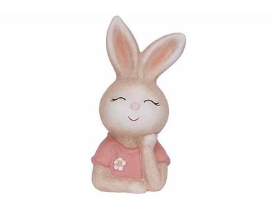 Buste Rabbit Roze 9x8,5xh19cm Andere Dol Omiet