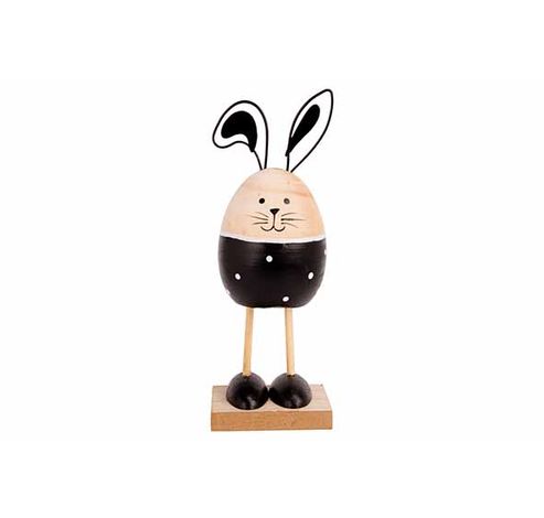 Lapin Metal Ears On Stander Noir 6x5,3xh 18cm Allonge Bois  Cosy @ Home