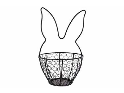 Panier Rabbit Ears Noir 13,5x13,5xh22cm Rond Metal