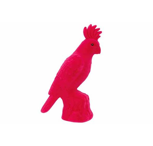 Perroquet Flocked Fuchsia 14x9xh24cm Pla Stic  Cosy @ Home