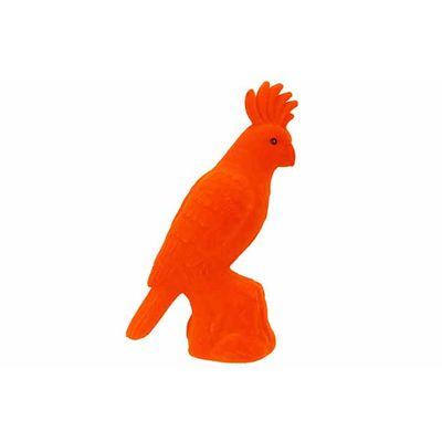 Perroquet Flocked Orange 14x9xh24cm Plas Tic  Cosy @ Home