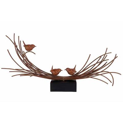 Statue Birds On Nest Rouille 57x10xh31cm  Autre Metal  Cosy @ Home