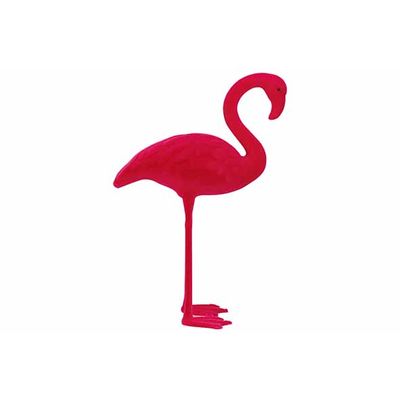 Flamingo Flocked Fuchsia 21x7xh28cm Plas Tic  Cosy @ Home