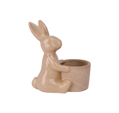 Lapin Rough Fl Pot Taupe 15x9xh16,5cm Au Tre Porcelaine  Cosy @ Home