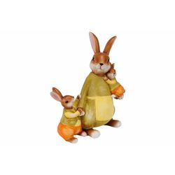 Cosy @ Home Lapin Mother-child Vert - Blanc 18x11xh2 2cm Autre Polyresine 