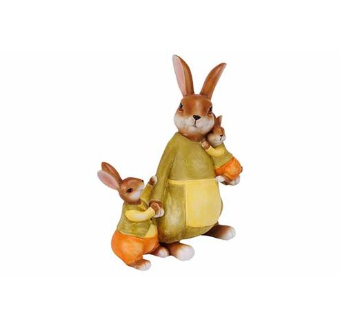 Lapin Mother-child Vert - Blanc 18x11xh2 2cm Autre Polyresine  Cosy @ Home