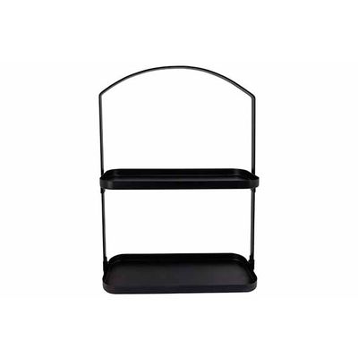 Etagere 2 Trays Zwart 30x12xh40cm Metaal   Cosy @ Home