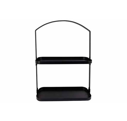 Etagere 2 Trays Zwart 30x12xh40cm Metaal   Cosy @ Home