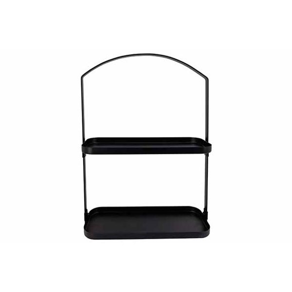 Cosy @ Home Etagere 2 Trays Zwart 30x12xh40cm Metaal 