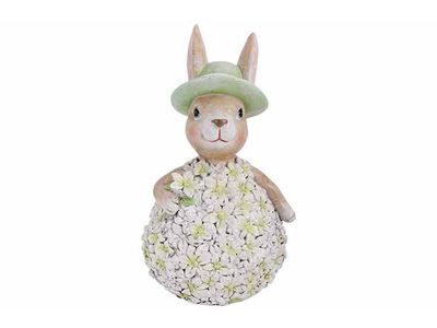 Konijn Flower Ball Multi-kleur 10x9xh18c M Bol Polyresin