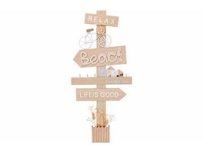 Letterdeco Relax Beach Natuur 34x18xh71, 5cm Mdf