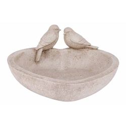 Cosy @ Home Vogel Bath Love Birds Creme 23,3x23,6xh1 0,7cm Hart Polyresin 