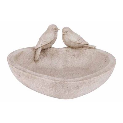 Vogel Bath Love Birds Creme 23,3x23,6xh1 0,7cm Hart Polyresin  Cosy @ Home