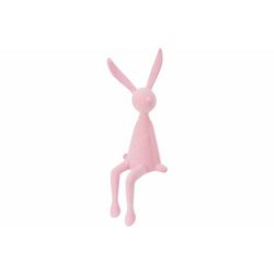 Cosy @ Home Lapin Flocked Sitting Rose Pale 12x12xh3 7cm Plastic 