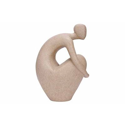 Assis Human Scultpure Beige 29,3x18,4xh4 0,3cm Polyresine  Cosy @ Home