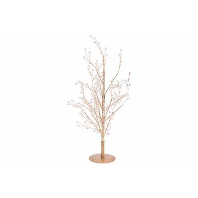 Arbre Sur Pied Pearls Dore 20x20xh40cm M Etal 