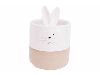 Potje Rabbit Face - Ears  Roze 13x13xh19 ,8cm Rond Porselein