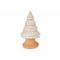 Kerstboom Glazed Tc Foot Beige 7,4x7,4xh 12,8cm Rond Keramiek 