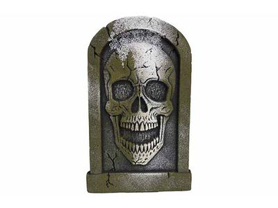 Grafsteen Skull Grijs 40x25xh23cm Foam 