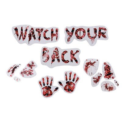 Collant Deco Bloody Watch Your Back Roug E 40xh18cm Pvc  Cosy @ Home