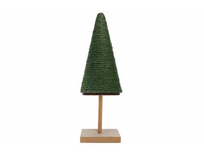 Corde Xmas Tree Vert 12,5x12,5xh40cm All Onge Bois