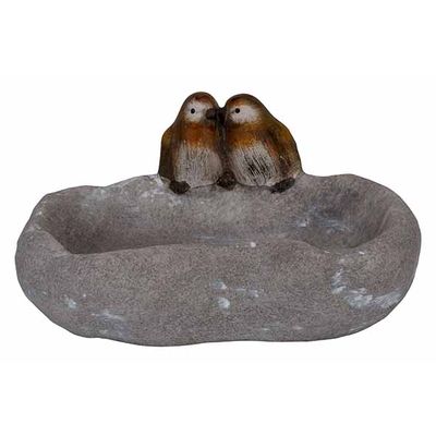 Vogelvoederschaaltje 2 Birds Multi-kleur  20,2x15,7xh10,3cm Andere Polyresin 