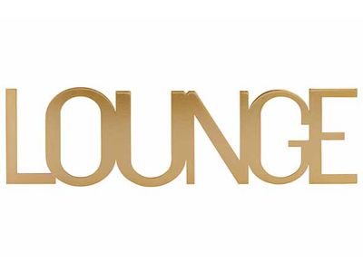 Letterdeco Lounge Wall Hanger Goud 36x,5 Xh10cm Langwerpig Metaal