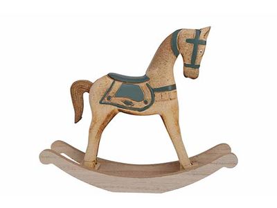 Schommelpaard Green Natuur 26x6xh22cm Ho Ut