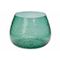 Theelichthouder Hammered Groen 10x10xh7, 5cm Glas 