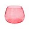 Theelichthouder Hammered Roze 10x10xh7,5 Cm Glas 