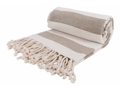 Plaid Candy Sunset Grijs 140x180cm Recht Hoekig Katoen