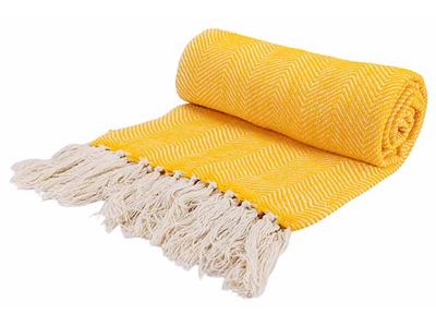 Plaid Tebas Geel 140x180cm Rechthoekig  Katoen