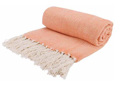 Plaid Tebas Peach 140x180cm Rechthoeki G Katoen