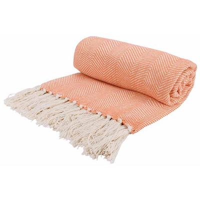 Plaidtebas Peach 140x180cm Rectangula Ire Coton  Cosy @ Home