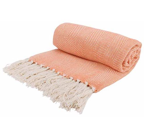 Plaidtebas Peach 140x180cm Rectangula Ire Coton  Cosy @ Home