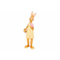 Cosy @ Home Lapin Girl Jaune 10x8xh30cm Polyresine  