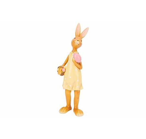 Lapin Girl Jaune 10x8xh30cm Polyresine   Cosy @ Home