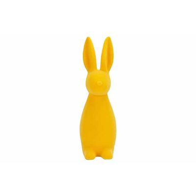 Lapin Flocked Jaune 8x11xh29cm P Lastic  Cosy @ Home