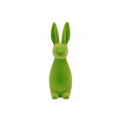 Lapin Flocked Vert 8x11xh29cm Pl Astic  Cosy @ Home