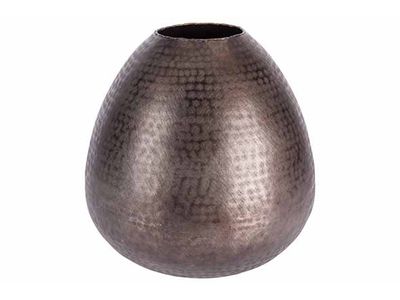 Vaas Egg Bruin 33x33xh35cm Rond Aluminiu M