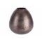 Vaas Egg Bruin 33x33xh35cm Rond Aluminiu M 