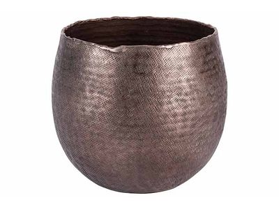 Theelichthouder Indi Bruin 16x16xh13cm R Ond Aluminium