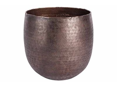 Theelichthouder Indi Bruin 19x19xh18cm R Ond Aluminium