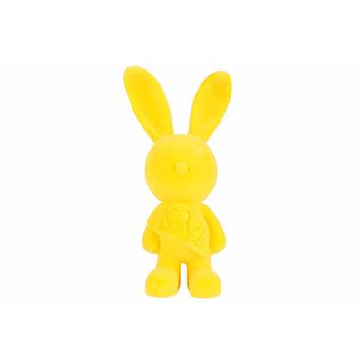 Lapin Flocked Jaune 17x11xh35cm Plastic   Cosy @ Home