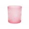 Theelichthouder Sunflower Roze 7x7xh8cm Glas 