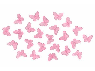 Strooideco Set24 Butterflies Roze 4xh4cm  Kunststof